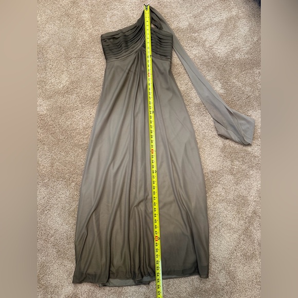 Alex Evenings One Shoulder Tan Dress - Picture 2 of 6